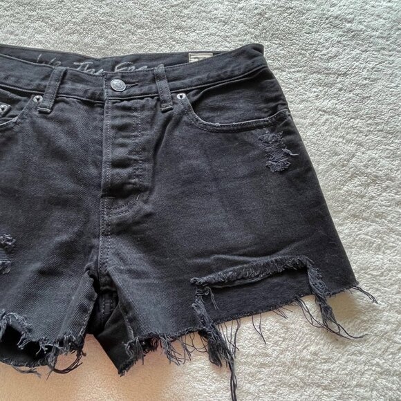 We The Free‎ Sofia Distressed Denim Cut Off Shorts Black Size 26 - Picture 11 of 11